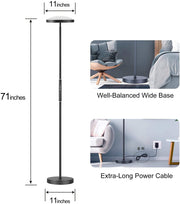Continuously Dimmable LED Floor Lamp with Remote Control